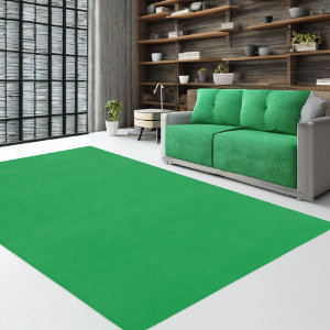 Kelly Green Solid Color Rug