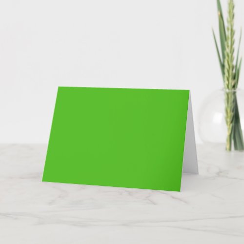 Kelly Green Solid Color Thank You Card