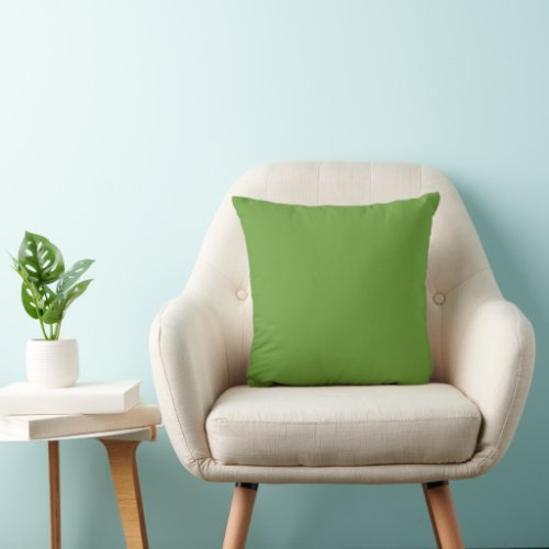 Kelly green solid color throw pillow