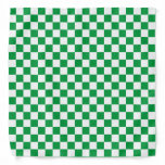 Kelly Green White Checkerboard Pattern Bandana at Zazzle