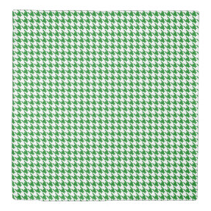 Kelly Green White Houndstooth Duvet Cover