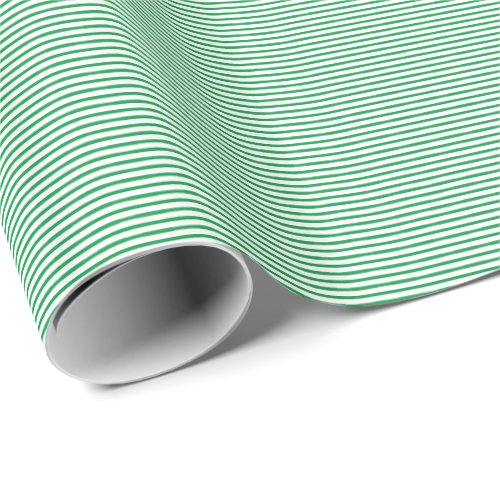 Kelly Green White Stripes St Patricks Day 2024 Wrapping Paper