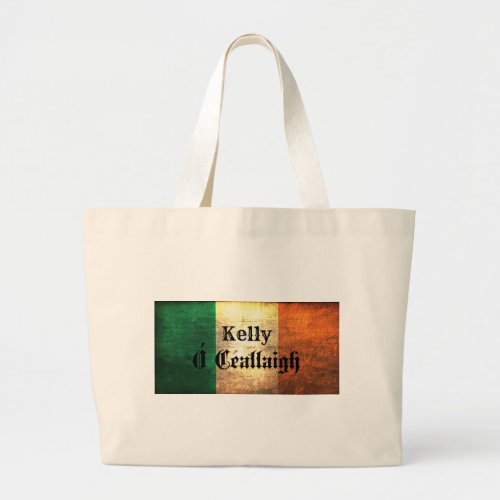 Kelly Irish Flag Large Tote Bag