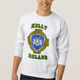 Kelly/O'Kelly Irish Shield w/Celtic Cross  Sweatshirt