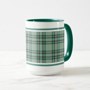 Kelly Tartan Pattern Mint Green Irish Plaid Mug