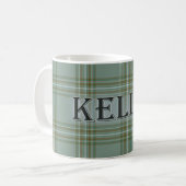Kelly Tartan with the Last Name Coffee Mug (Front Left)