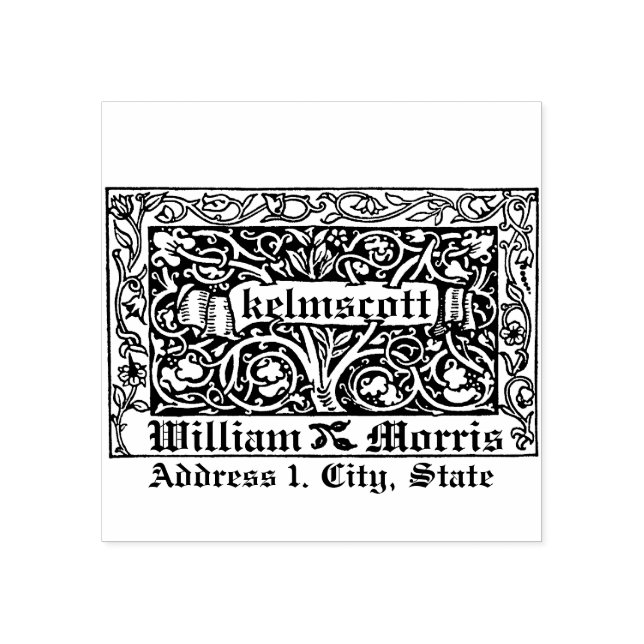 Kelmscott by Willaim Morris in 1891 Rubber Stamp (Imprint)