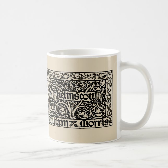 Kelmscott Press 1891 logo by William Morris Coffee Mug (Right)