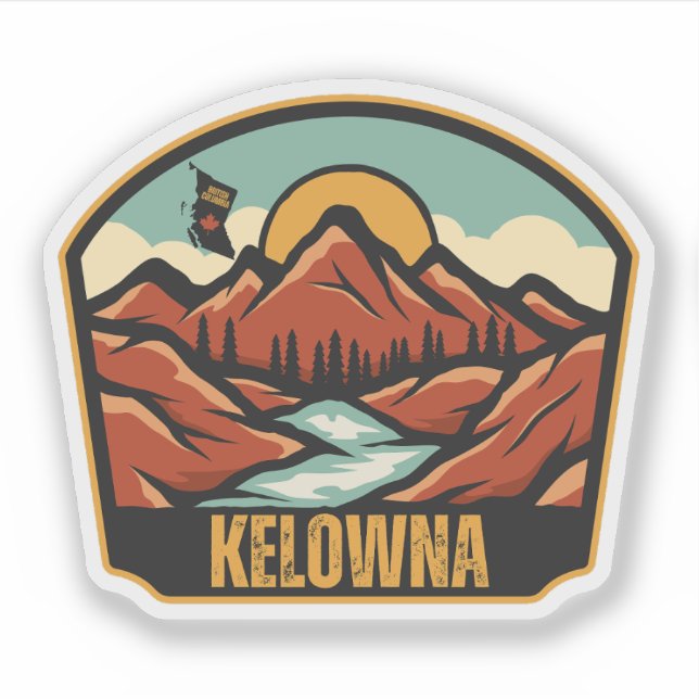 Kelowna, British Columbia Sticker (Front)