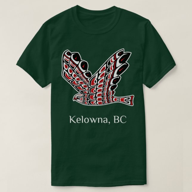 Kelowna Redailed Hawk Native Bird of Prey Art Long T-Shirt (Design Front)