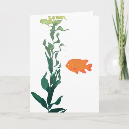 Kelp and fish note card