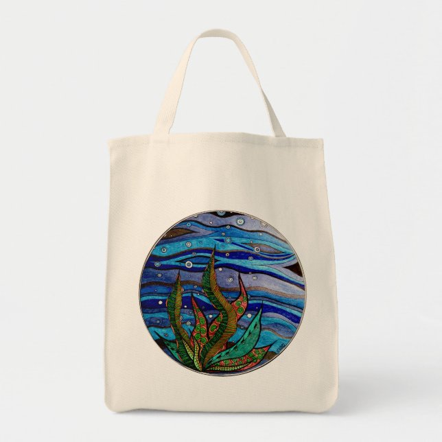Kelp Grocery Tote Bag (Front)