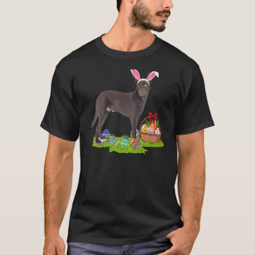 Kelpie Dog Easter Egg Hunting Bunny Kelpie Easter  T_Shirt