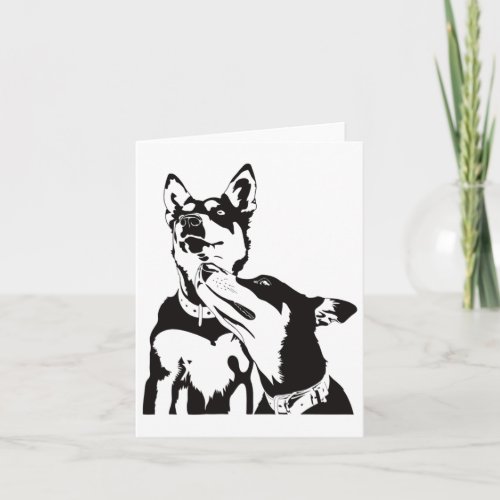 Kelpie Snuggles  Card