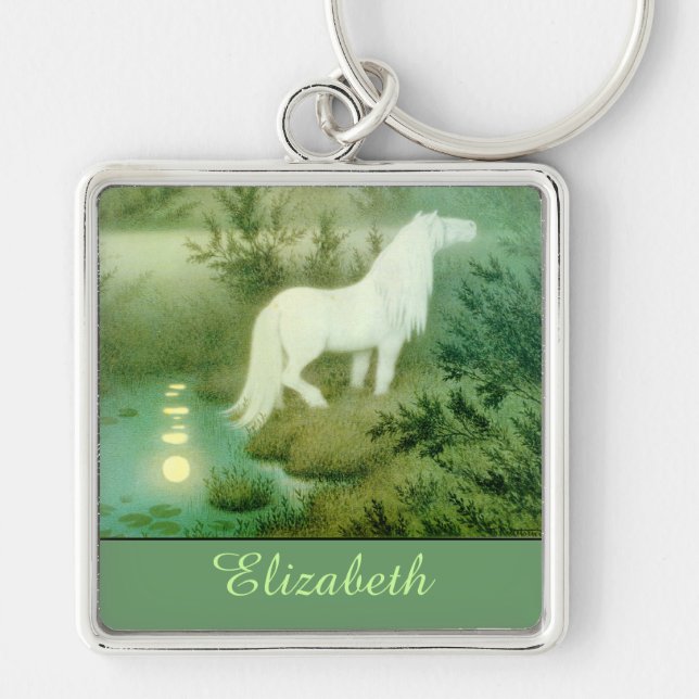 Kelpie Water Horse Personalized Name Keychain (Front)