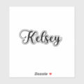 Kelsey Name - Handwritten Calligraphy Sticker | Zazzle