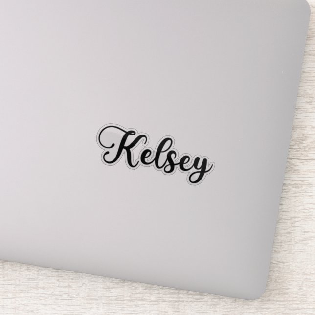 Kelsey Name - Handwritten Calligraphy Sticker (Detail)