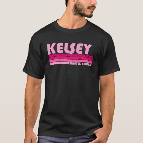 KELSEY Name Personalized Retro Vintage 80S 90S Bir T_Shirt
