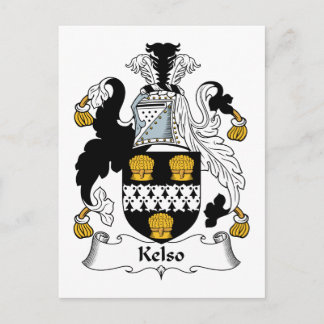 Kelso Family Crest Postcard