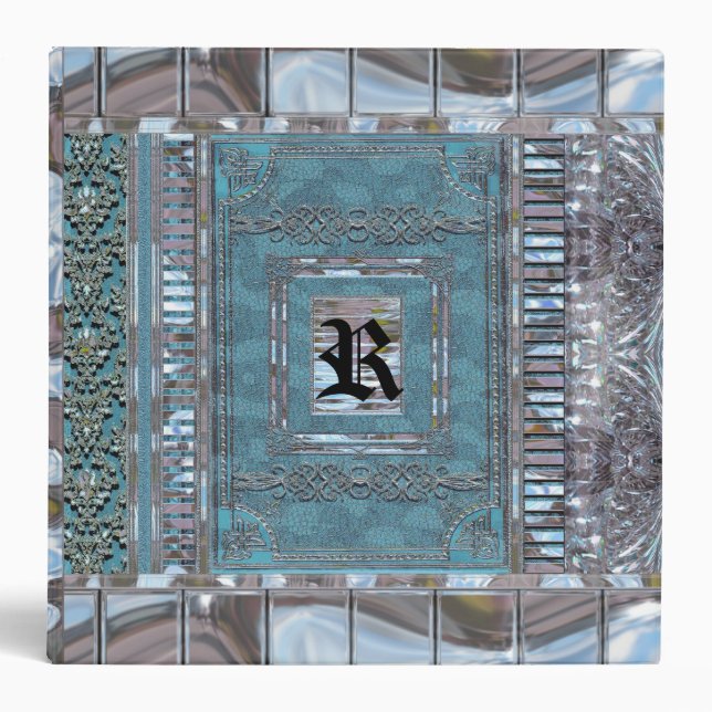 Kelton Myer Elegant Monogram 3 Ring Binder (Front)