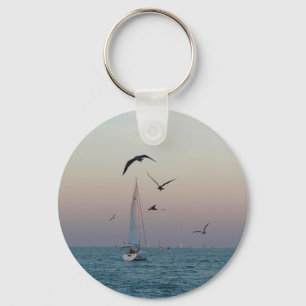 Kemah sailboat keychain