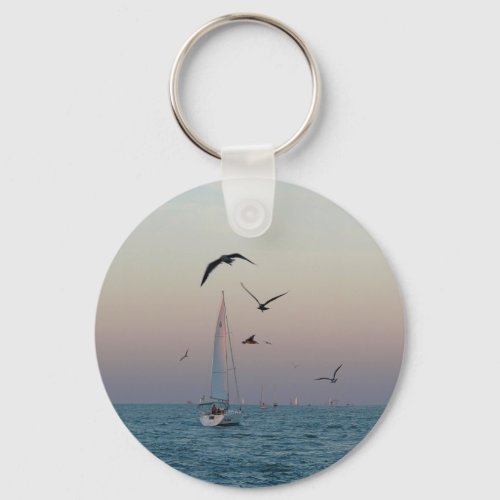 Kemah sailboat keychain