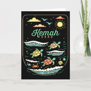 Kemah Tx Cute Beach Vacation Sea Turtle Lover Card