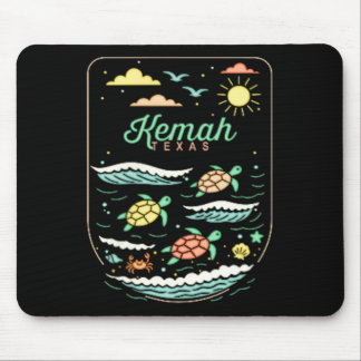 Kemah Tx Cute Beach Vacation Sea Turtle Lover  Mouse Pad