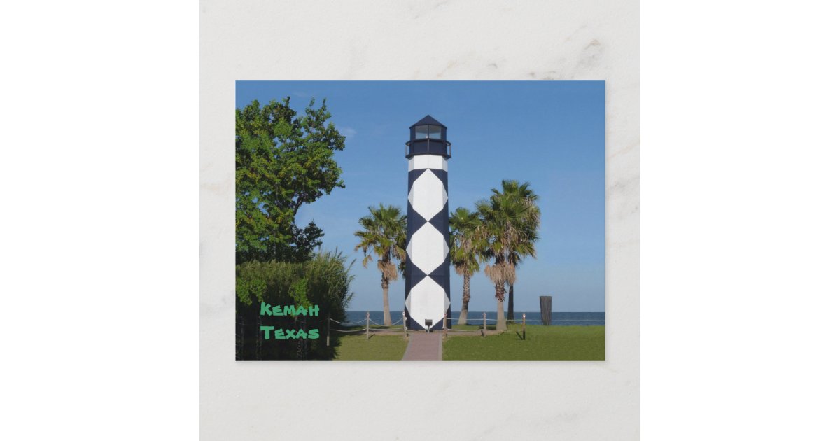 Kemah, Tx Lighthouse Postcard - Customized 