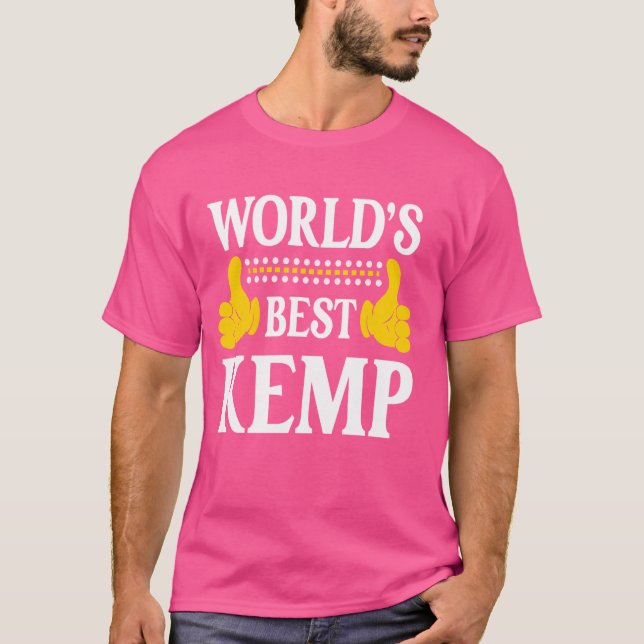 Kemp Surname Funny Team Family Last Name World's B T-Shirt (Front)
