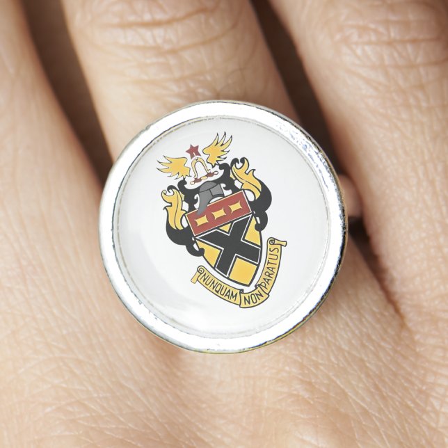 Kemper Crest Sterling Silver Plated Ring in White (Creator Uploaded)