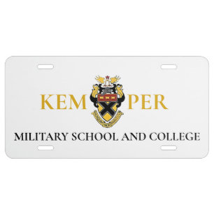 Kemper Military School and College License Plate