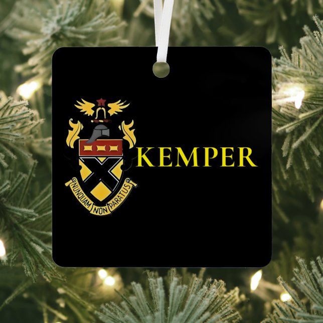 Kemper Military School and College Metal Ornament (Insitu)