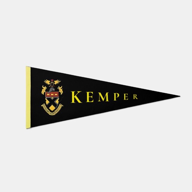 Kemper Military School and College Wall Pennant Flag (Front)