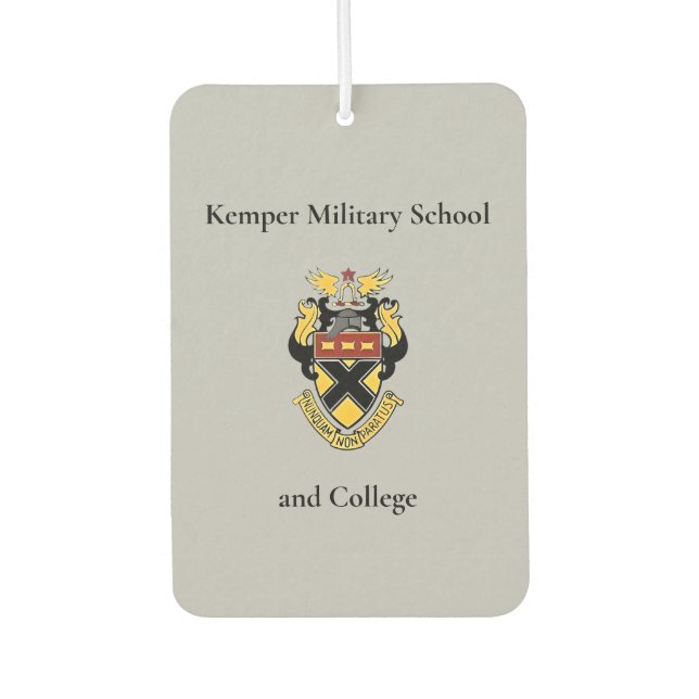 Kemper Military School & College Dual Sided Air Freshener (Front)