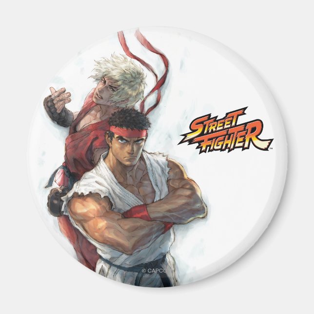 Ken and Ryu Magnet (Front)
