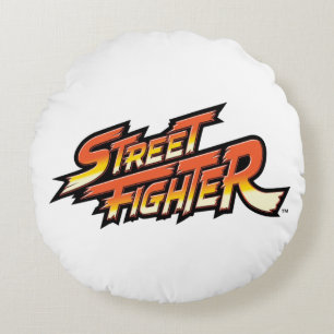 Ken and Ryu Round Pillow