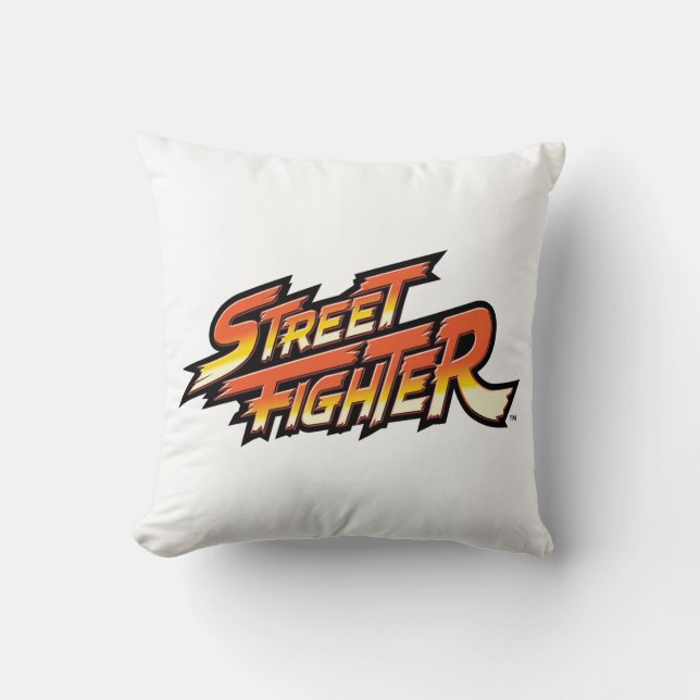Ken and Ryu Throw Pillow (Front)