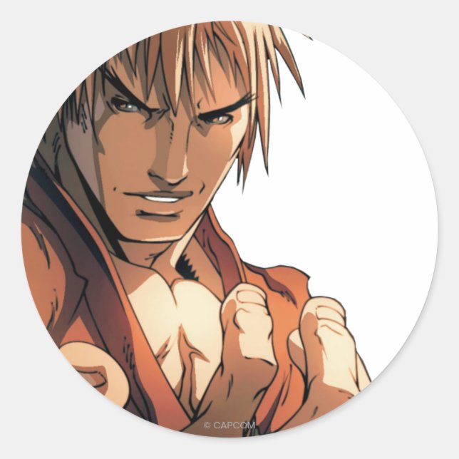 Ken Bust Classic Round Sticker (Front)
