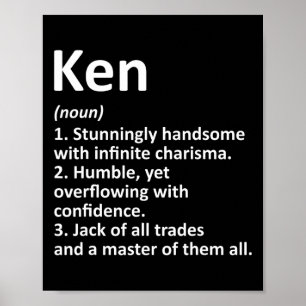Ken Definition Personalized Name Fun Birthday Gift Poster