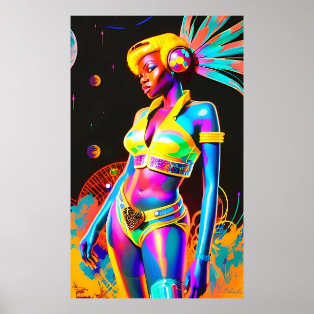 Ken Gage Afrofuturism Two Science Fiction Pop Poster (Front)