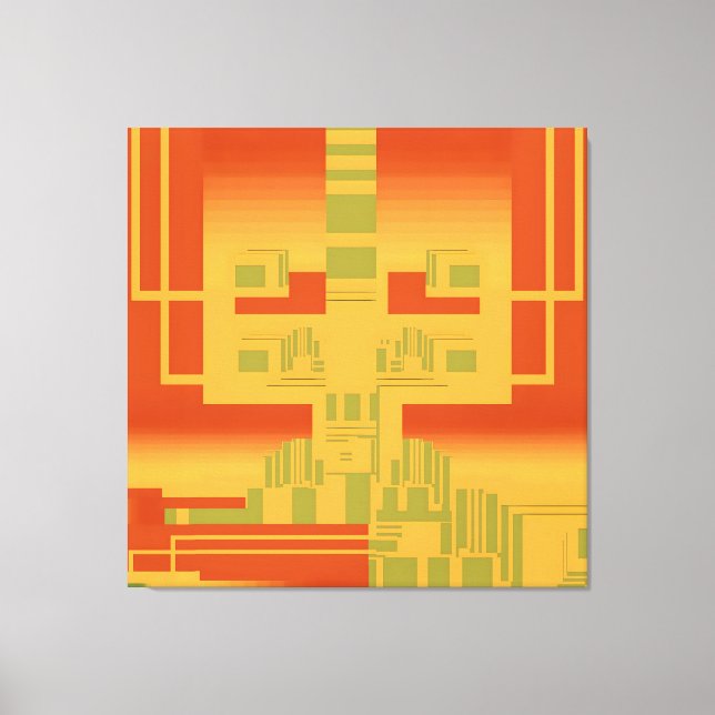 Ken Gage Central Processing Unicorn Fine Art Canvas Print (Front)