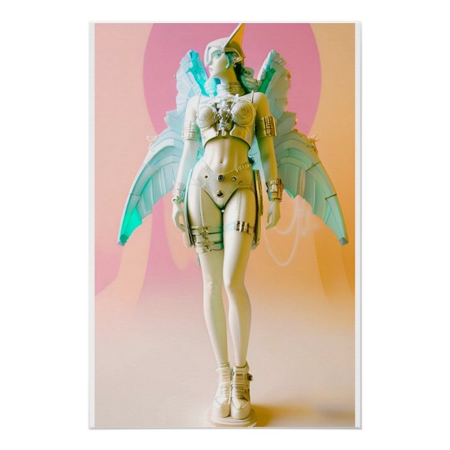 Ken Gage Future Perfect Vaporwave Angel Poster (Front)