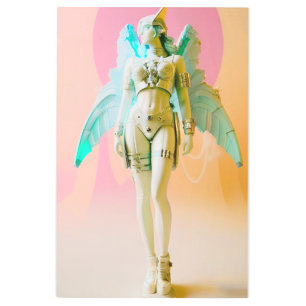 Ken Gage Future Perfect Vapowave Angel Metal Print