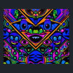 Ken Gage Graffiti Art Pop Drop Poster<br><div class="desc">"Graffiti Art Pop Drop" is a colorful pop poster based on real street art styles from around Planet Earth.  Surrealist Ken Gage has been photographing street art for decades and has fused several design concepts for this work.</div>