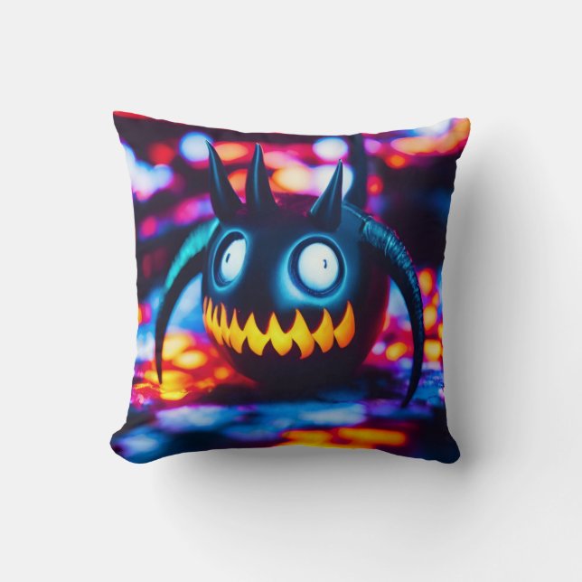 Ken Gage Halloween Bean Throw Pillow (Front)