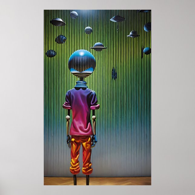 Ken Gage Keeper of Worlds Sci-Fi Fantasy Poster (Front)