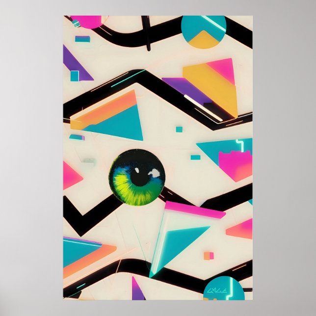Ken Gage Memphis Design Group Popsicle Eyeball Poster (Front)