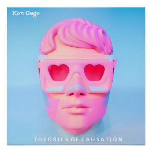 Ken Gage Theories of Causation Vaporwave Album Art Poster