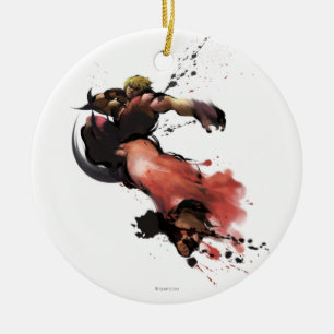 Ken Kick Ceramic Ornament